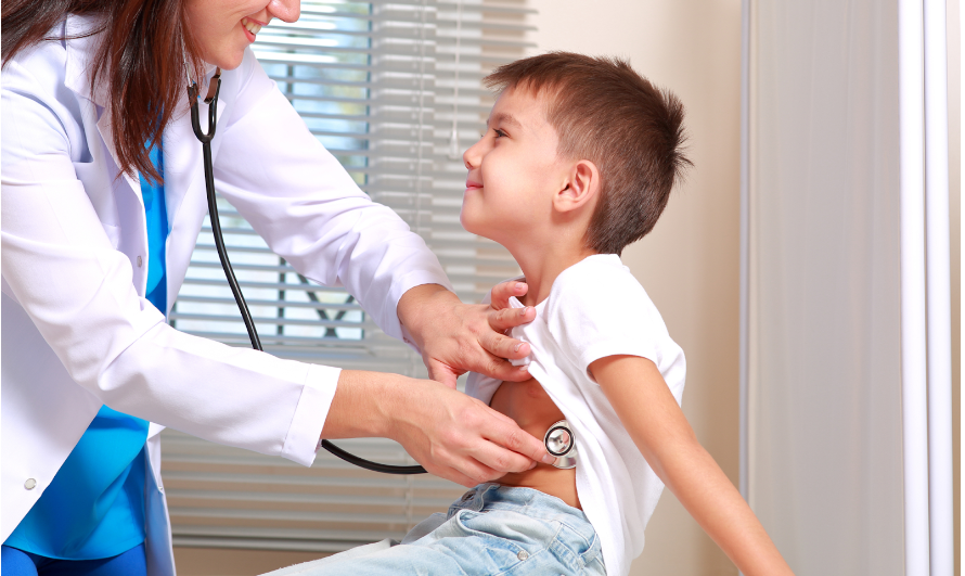 doc conversing with adult patient