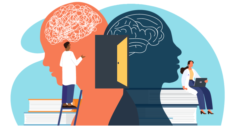 doc conversing with adult patient